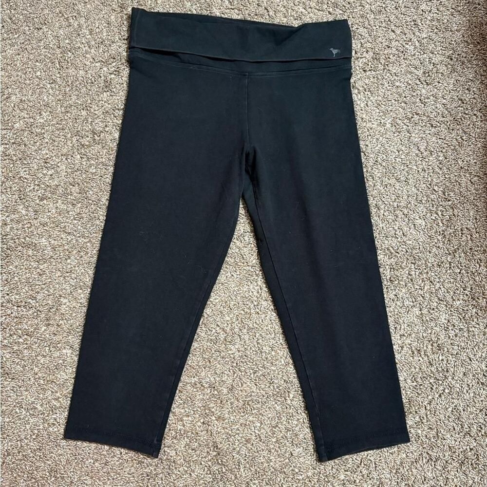 Victoria-s-secret Women's Fold over Y2K Black Leggings size M